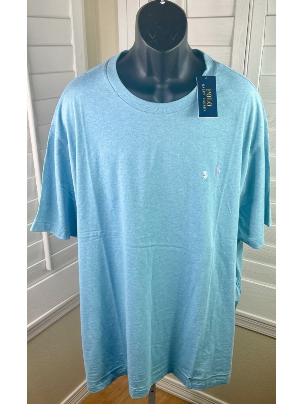 Polo Ralph Lauren Turquoise Classic Crewneck T-Shirt, Men’s Size 3XB, NWT $59.50